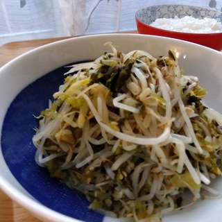 お箸が止まらない！もやし高菜